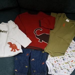 EUC Gymboree Baby Boy Dinosaur Clothes 3 - 6 M